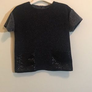Banana Republic Black and Glitter top Size Small